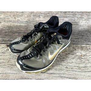 Nike Air Max+ 2009 Black Metallic Gold Shoes Max Size 11.5 - 354744-071